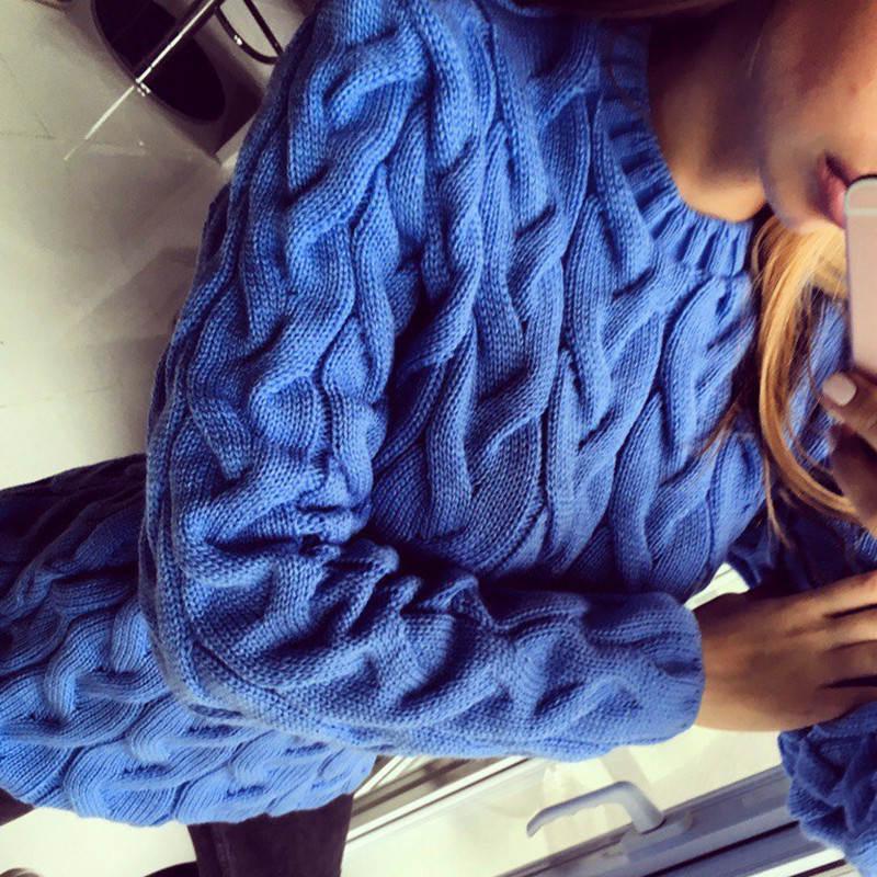 Spring Autumn Candy Color Twist Sweater Women Autumn Winter Long Sleeve O-neck Pullover Sweater Female Casual Knitwear Jumper Lady