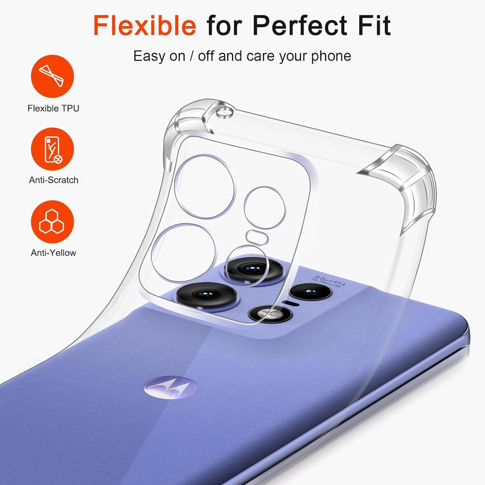 Thick Shockproof Silicone Clear Phone Case For Motorola Moto Edge 50 Pro 40 Pro 40 30 Neo 30 Ultra 30 Protection Case Back Cover