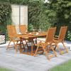 VidaXL Garden Lounge 5 Pcs Dining Set Outdoor Patio Dining Furniture Table and Chairs Wood 3058011