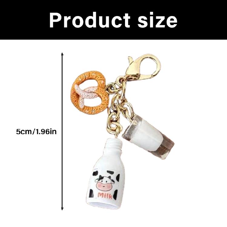 Восхитительный Брелок-Подвеска в Стиле Молочного Хлеба Ручной Работы Подарок для Студентов Офиса Домашний Декор