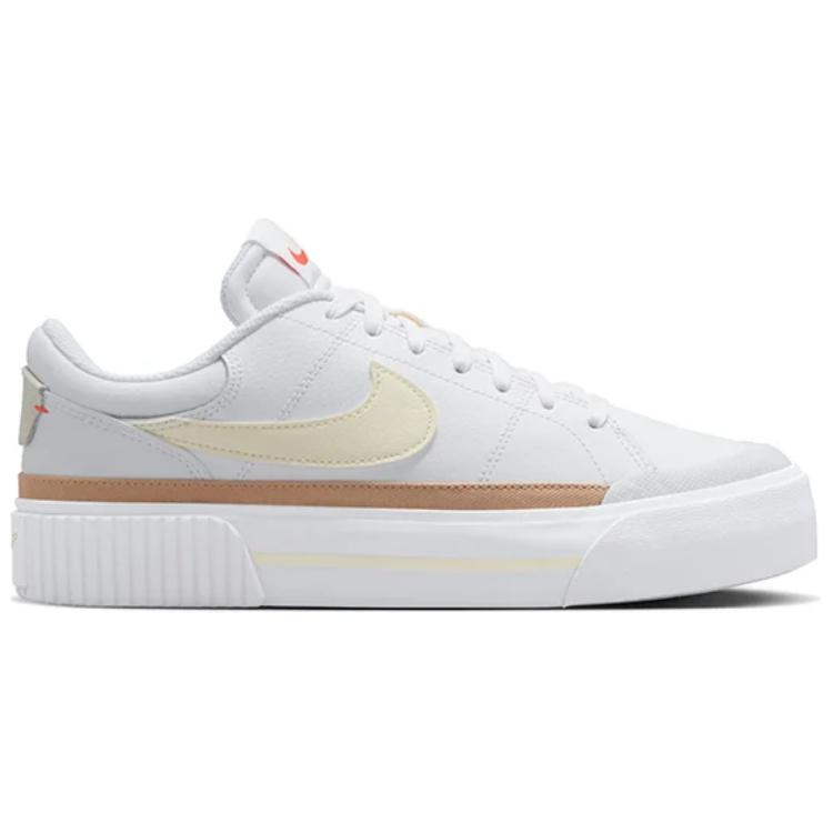 Nike Court Legacy Lift White Coconut Milk Women Sneakers Hemp Light-Crimson DM7590-106