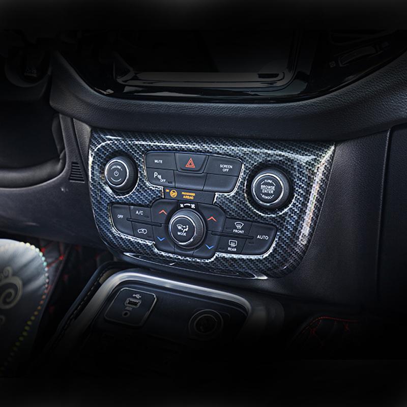 Для Jeep Compass 2017 2018 2019 2020 ABS Chrome Аксессуары для интерьера Стайлинг автомобиля Регулировка кондиционера Крышка переключателя Отделка