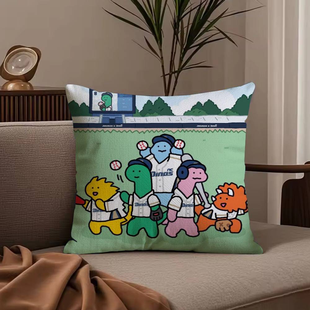 Dinosaur j-JOGUMAN Pillow Case Anti-dustmite Pillowcase Invisible zipper silky short plush Sofa cushion cover