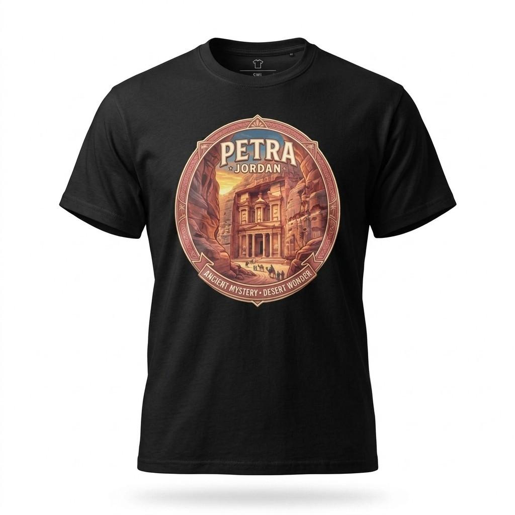 Petra Jordan Treasury Graphic T-Shirt Unisex Travel Tee