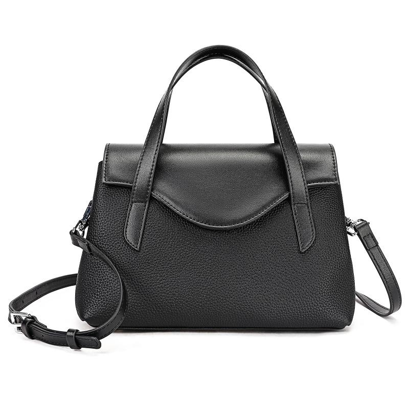 Genuine Leather Simple Ladies' Handbag Top Layer Cowhide Single-shoulder Bag Casual Crossbody Bag