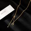 Banyan Tree S925 Silver Pig Nose Zircon Pendant Tassel Necklace for Women
