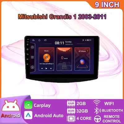 Android для Mitsubishi Grandis 1 2003-2011 автомобильный радиоприемник мультимедийный видеоплеер навигация GPS Carplay 2Din 2 + 32 ГБ