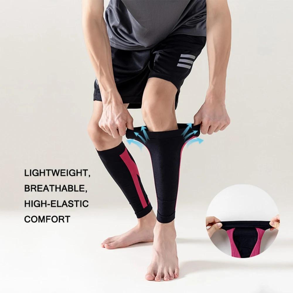 1Pair Calf Compression Sleeves For Men Women - Footless Compression Socks Support For Varicose Vein, Nursing, Pregnancy, Running