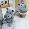 Plush Pendant Wrist Guard Rhino Design Soft Velvet Ergonomic Wrist Support Fluffy Typing Pad Bag Charm