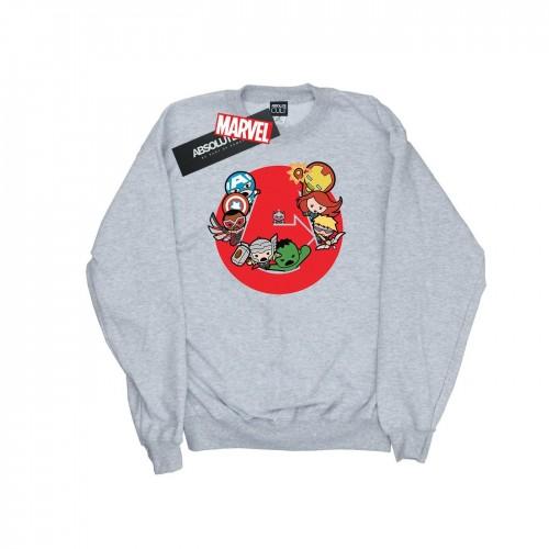 Marvel Mens Kawaii Avengers Ready Steady War Sweatshirt