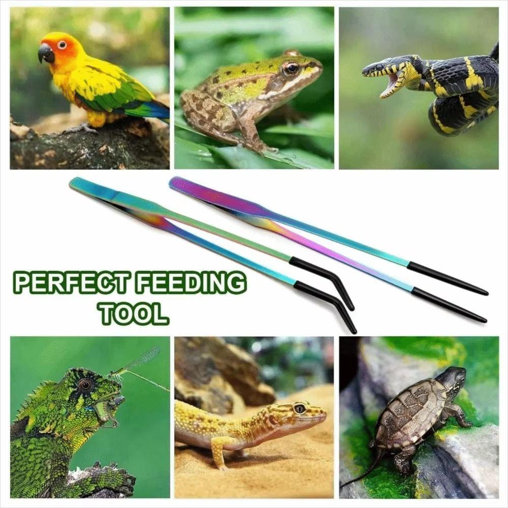 2Pcs Non-slip Lizard Feeding Tweezers 27CM Aquarium Clip Tools Reptile Feeding Tongs Pet Supplies