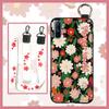 Durable Dirt-resistant Phone Case For OPPO Realme C3/C3i/Narz N10A Silicone Ring Anti-dust Wristband Anti-knock Flower