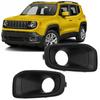 2PCS Front Bumper Fog Light Lamp Bezel Cover Trim Set for Renegade 2015-2018