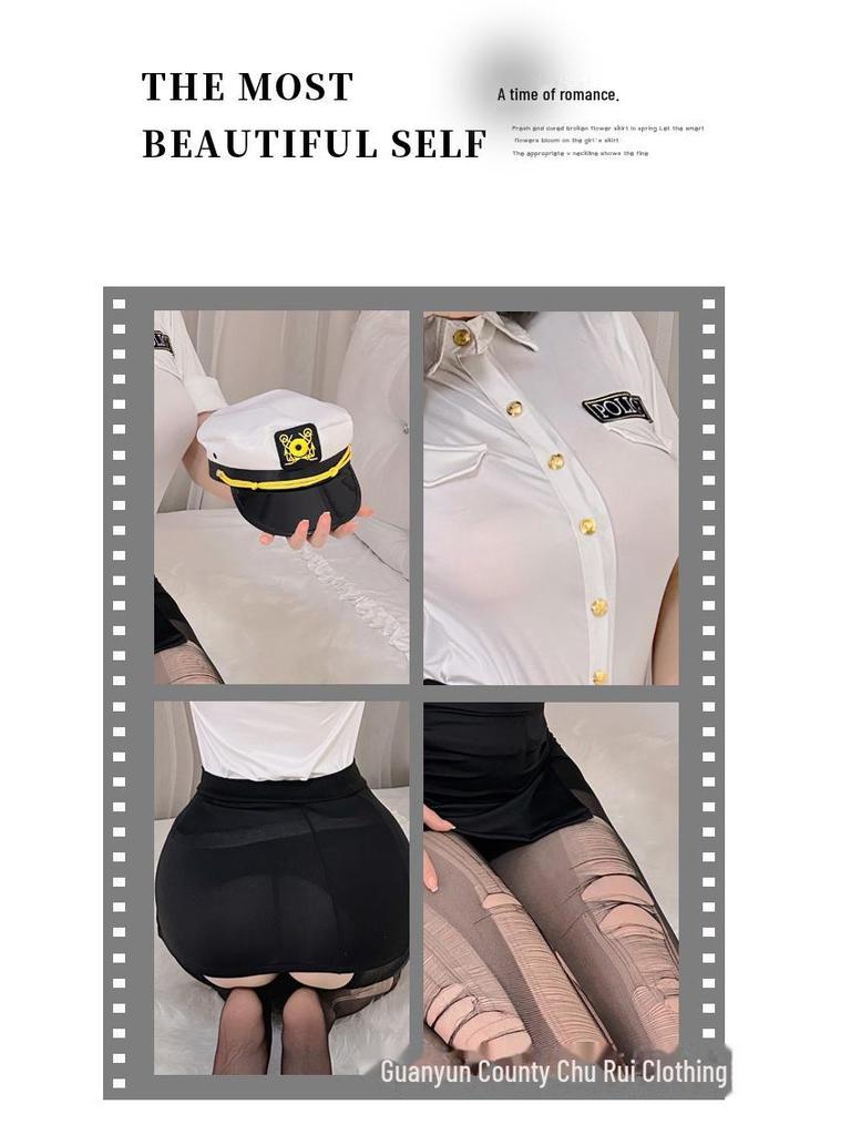 Чу Жуйэр Чувственная сетка Студенческая форма: Соблазнительная короткая юбка матрос ролевая игра нижнее белье