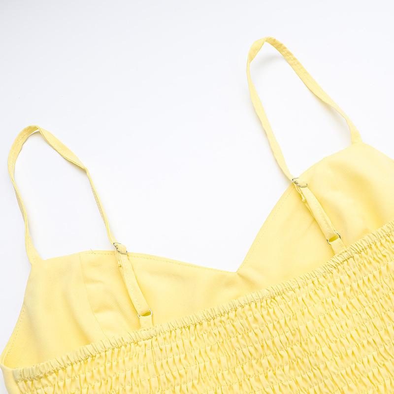 Летнее платье с утягивающей талией в европейском и американском стиле с юбкой А-силуэта