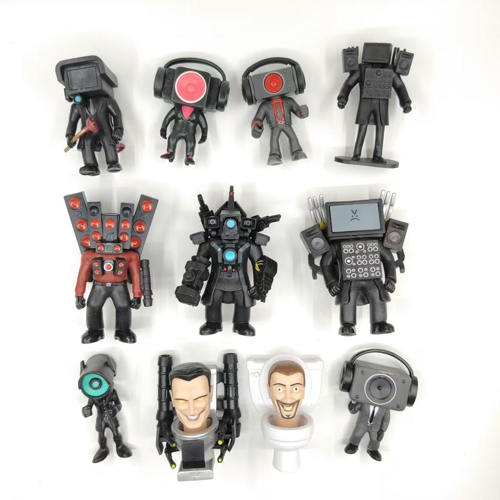 Оригинальная Фигурка Человек-Скибиди Туалет Человек-Камера Человек-ТВ Человек-Динамик Модель Фигурки Действия Украшения ПВХ Кукла Игрушка Забавный Подарок для Детей