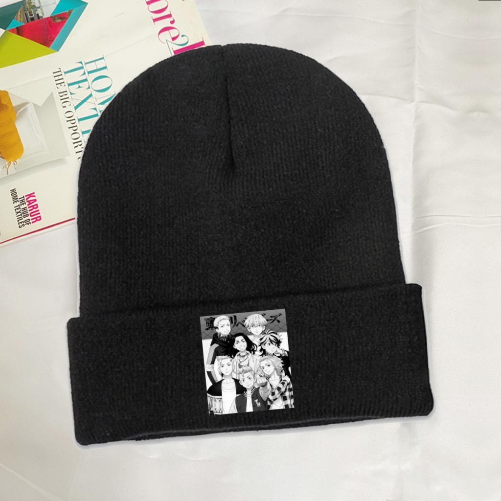 Tokyo Revengers Knitted Hat Women's Unisex's Beanie Winter Hat Manga Anime Warm Melon Cap