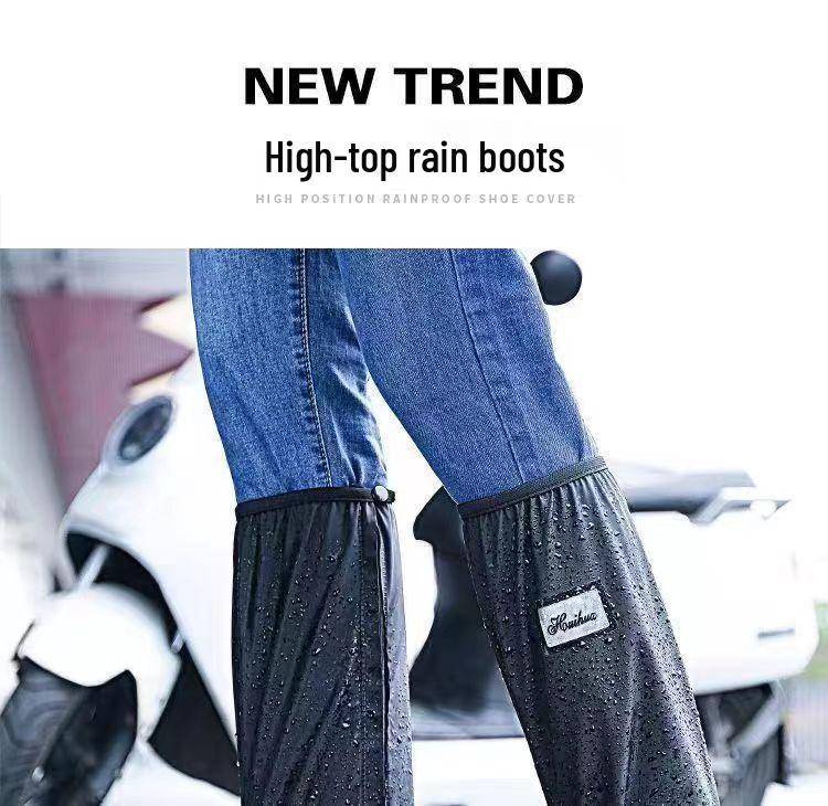 Unisex Waterproof High-Top 360° Coverage Rain Boots with Thickened, Wear-Resistant Design