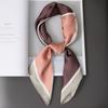 2021 Fashion 70*70cm Square Women Cat Anchor Silk Shawl Scarf Office Lady Hair Neck Headband Foulards Headcloth Muslim Hijab