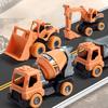 Детская игрушка-строительный грузовик Инерционные соединения Инженерный привод Движущееся транспортное средство Для малышей Образовательный Экскаватор Бульдозер Самосвал