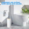 Туалетный ершик с длинной ручкой Пластик Прочный Щетка для чистки Декор для дома Аксессуары для ванной комнаты Съемная Белый Черный Серый Ершик для туалета