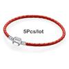 5pcs /Lot Sale Popular Charm Bracelets Diy Elegant Leather Chain Charms Bracelets Bangles For Women Jewelry Gift
