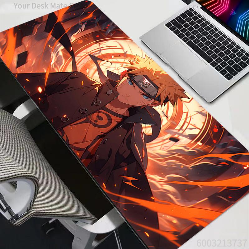 Large E-sports Mouse Pad N-Narutos Smooth Flexible Rubber Gamer Computer Keyboard For CSGO Kawaii Designed specifically Mosuepad