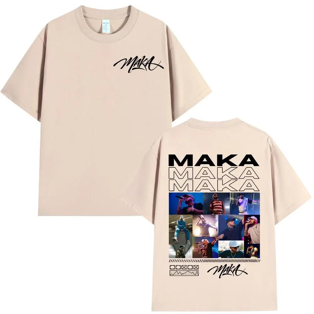 Rapper Maka 2025 Tour Graphic T Shirts Men Women Fashion Vintage T-shirt Casual Short Sleeve T Shirt Short Sleeve Streetwear