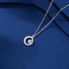 Moon Necklace Women'S 925 Sterling Silver Simple Niche Versatile Premium Temperament Clavicle Chain Light Luxury Silver Jewelry