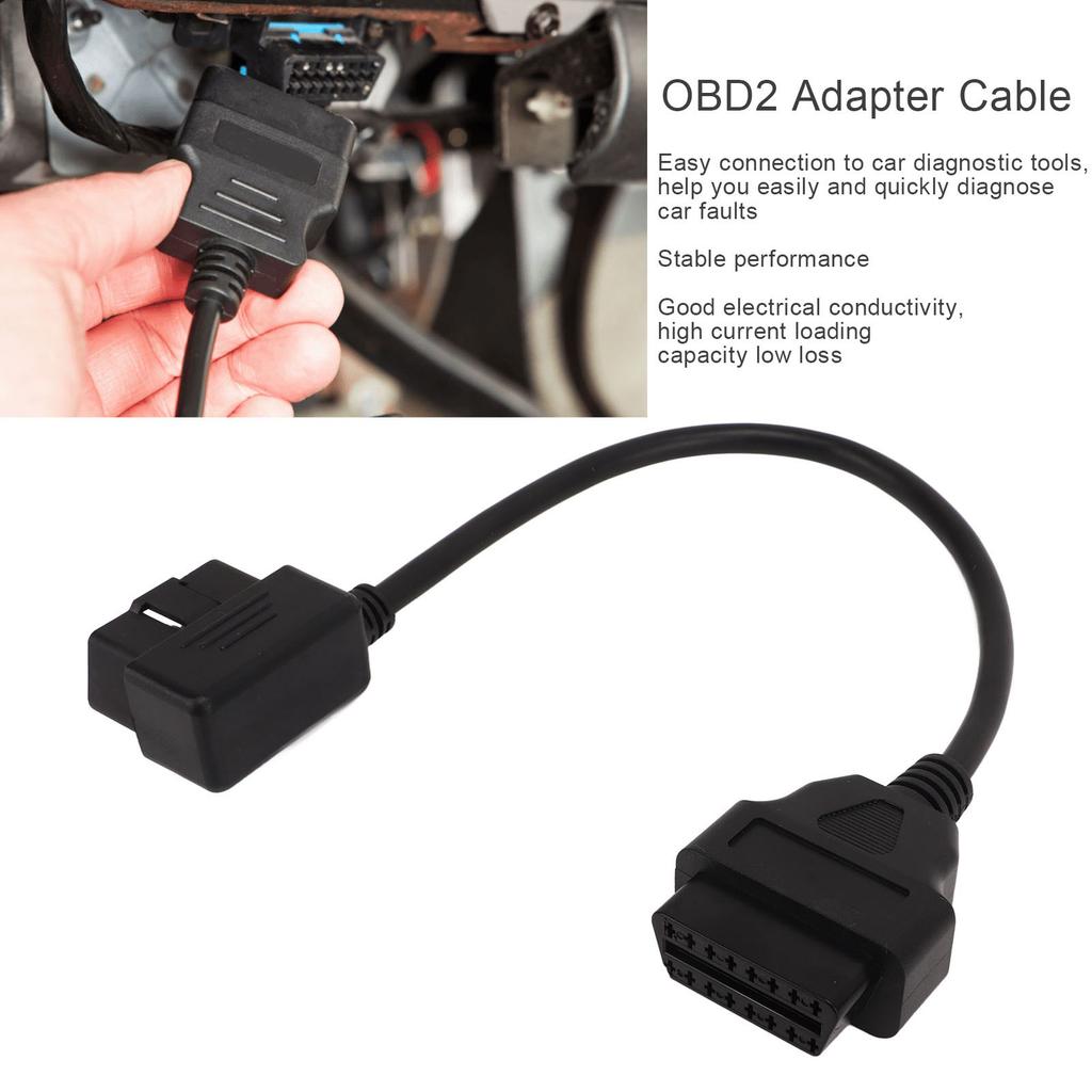 Кабель-адаптер OBD2, гибкое стабильное соединение, 16-контактный удлинительный кабель «папа-мама» для автомобиля