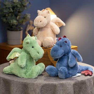 Плюшевые игрушки Flying Dragon Kawaii Animal Dinosaurs Подушка Мягкие куклы для малышей Accompany Peluche Gift