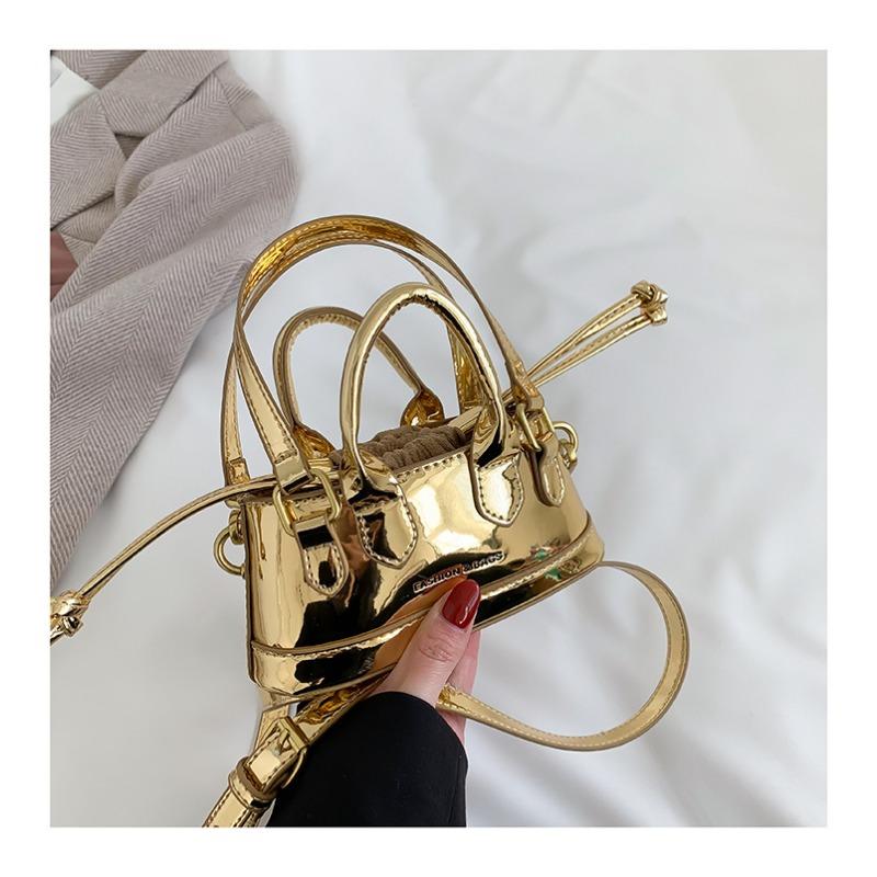 Новая женская сумка из лакированной кожи с лазерным глянцем, мини-сумка, сумка-ракушка, женская сумка-мессенджер, красный конверт