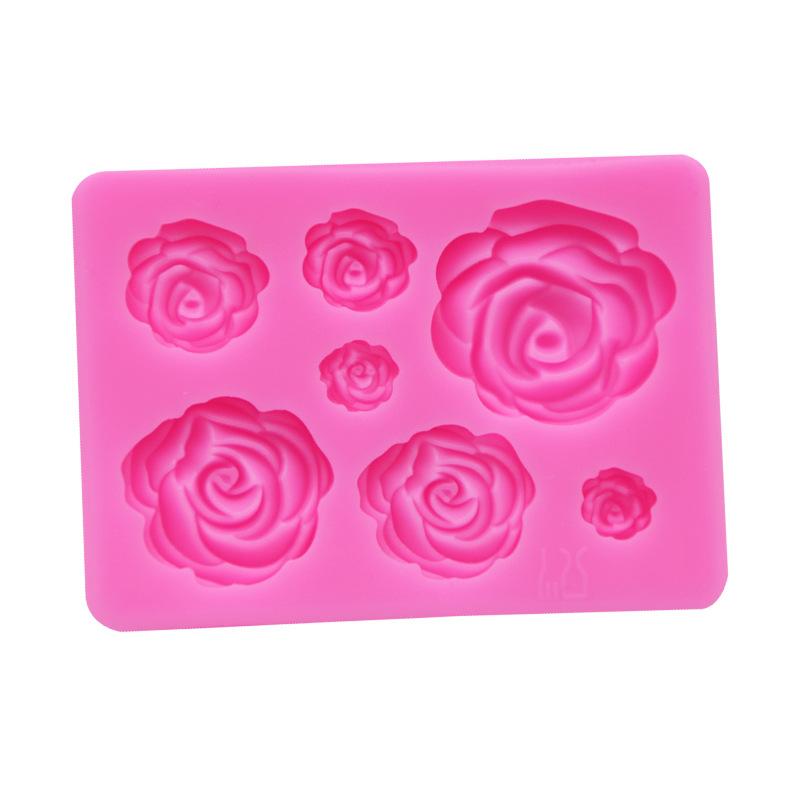 Мягкая силиконовая форма для помадки, торта, мыла, желе, льда, шоколада, украшения, инструмент для выпечки, 3D-формы для роз, глина, смола, искусство своими руками