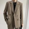 Men's Retro Casual Suit Jacket - Korean Loose Fit for Spring & Autumn