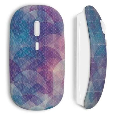 Souris Sans Fil - Graphic Design - Bleu Violet - USB Wifi - Compatible Mac Et PC - Ergonomique