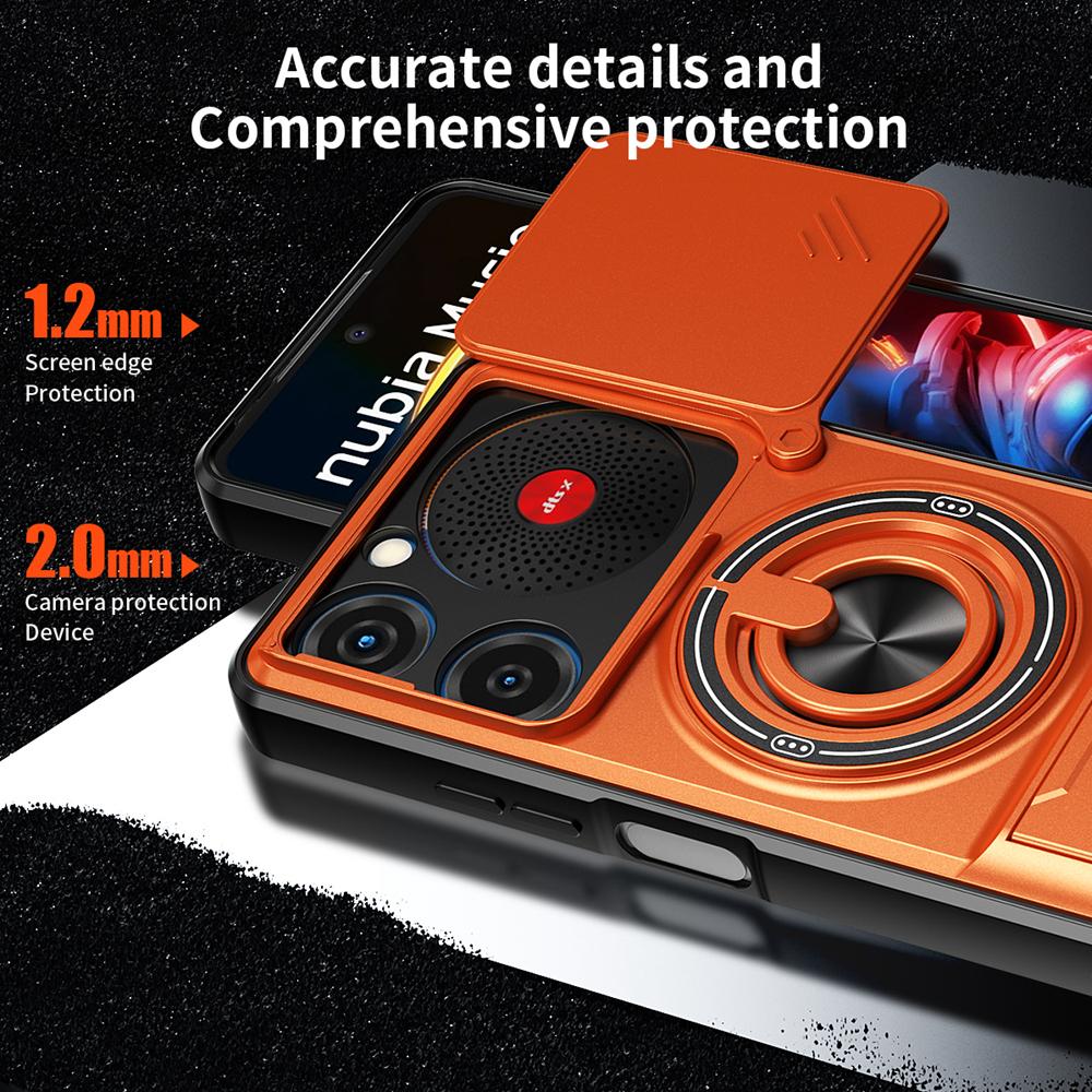 KEYSION Магнитный чехол для телефона для ZTE nubia Music Защита камеры-слайдера Вертикальная подставка Ударопрочная задняя крышка для Nubia Music