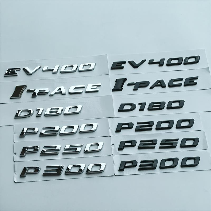 EV400 I-PACE D140 D180 D250 P200 P250 P300 P340 P350 P380 Буквы Цифры Багажник Автомобиля Шильдик Табличка Логотип Наклейка Черный Хром