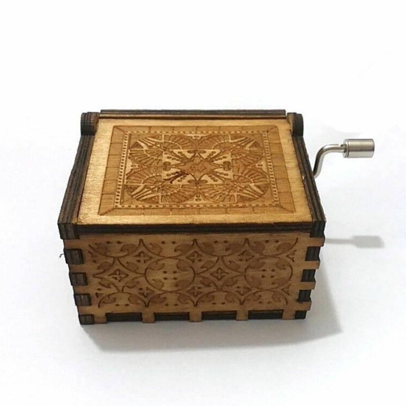 Harry Potter And The Sorcerers Stone Wooden Music Box With Carving For Gift Giving Special Characters Included