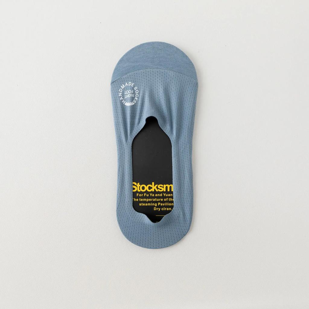 Silicone Non-slip Low Cut Boat Socks Hollow Out Mesh Breathable Summer Invisible No Show Socks Men Male Ice Silk Sock Slippers