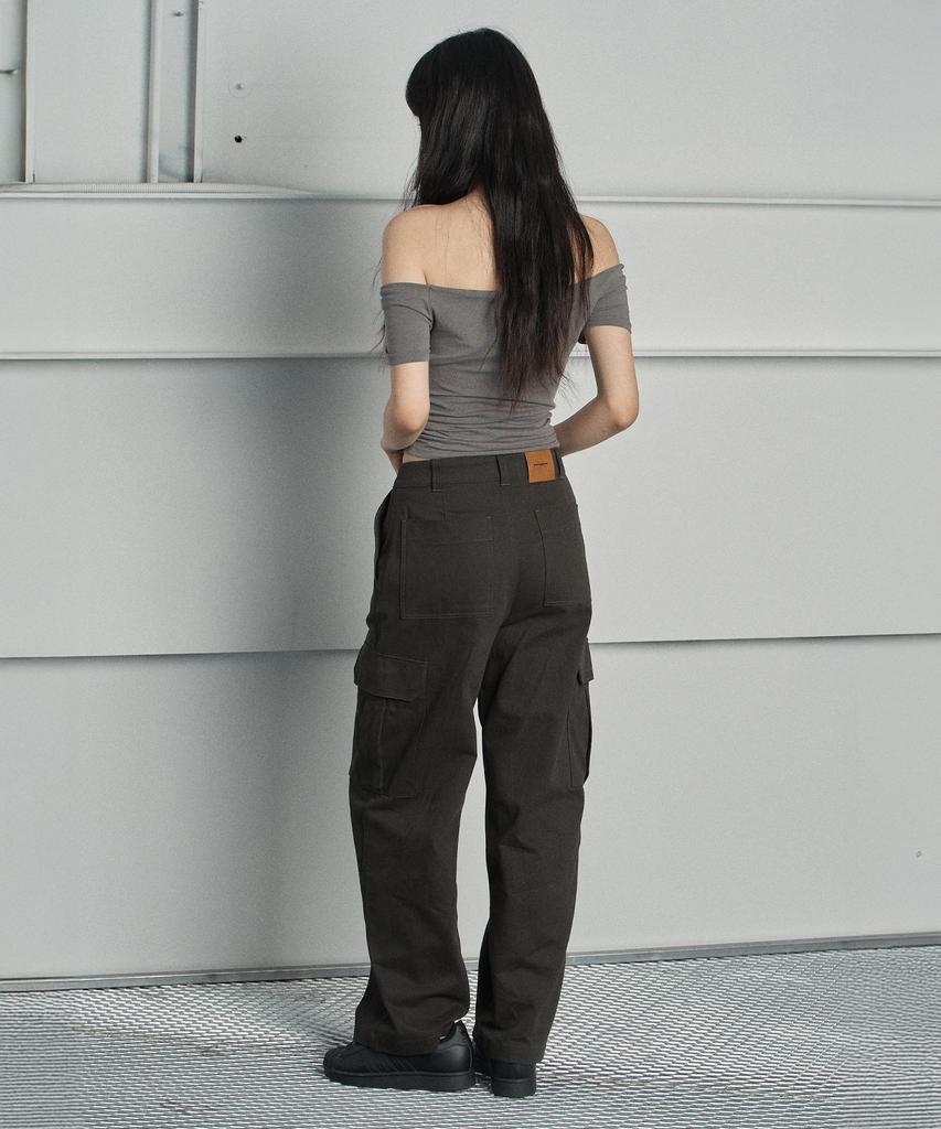 SWAYGLOW Solid Cargo Pants Dark Gray