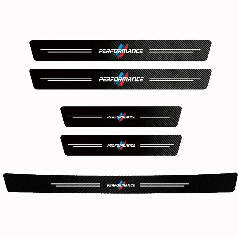 BAGD7 2026 Car Sticker BMW Car Threshold Strip Anti Stepping Leather Protective Sticker For BMW M E46 E90 E60 F30 F10 X1 X2 X3 X5 X4 X