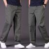 Мужские брюки-карго, прямые, широкие, однотонные, с карманами, застежкой-молнией на пуговицы, гладкие, быстросохнущие, для улицы, длинные брюки