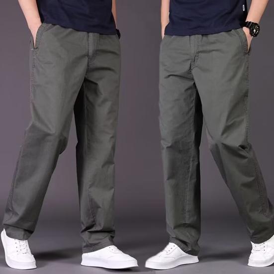 Мужские брюки-карго, прямые, широкие, однотонные, с карманами, застежкой-молнией на пуговицы, гладкие, быстросохнущие, для улицы, длинные брюки