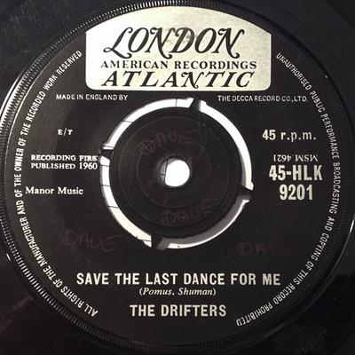 7-дюймовая пластинка DRIFTERS  Save The Last Dance For Me 45HLK9201 LONDON 1960 UK Rock Б/у
