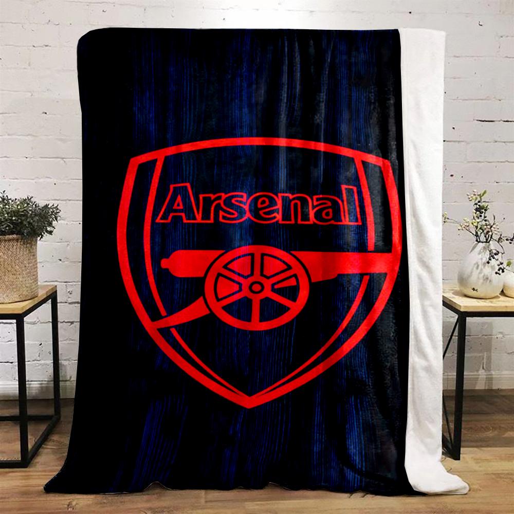 Arsenal Logo Designed Flannel blanket for bedroom, living room, sofa, and nap