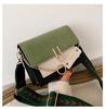 INS Bag Women's 2023 New Korean One Shoulder Crossbody Fashion Frosted Contrast Small Square Bag