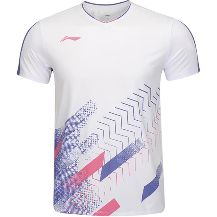 Бадминтонная футболка Li Ning Унисекс Стандартная Белая AAYV043-2