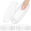 3pcs French Tips Dip Nail Trays, Practical Plastic Nail Dip Powder Trays for Salon and Home Use, Ergonomic Design, White, 4.21*1.57*1.22inch