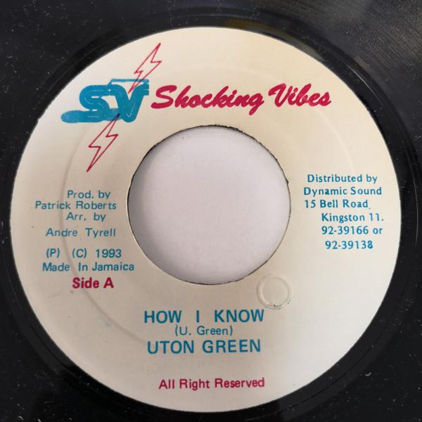 7-дюймовая пластинка UTAN GREEN How I Know NONE Шокирующие вайбы 1993 Ямайка Регги Ска Даб Б/у