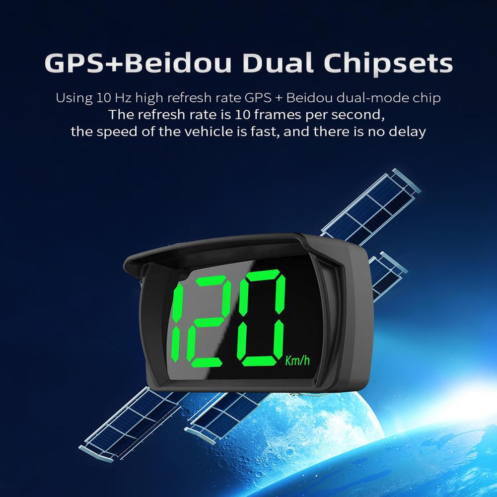 Универсальный автомобильный HUD дисплей, цифровой GPS-спидометр, измеритель скорости с большим шрифтом, KMH для всех автомобилей, автомобиль Plug and Play
